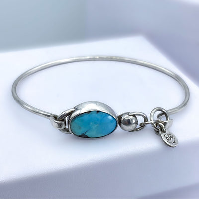 Fox Turquoise and Sterling Silver Bracelet