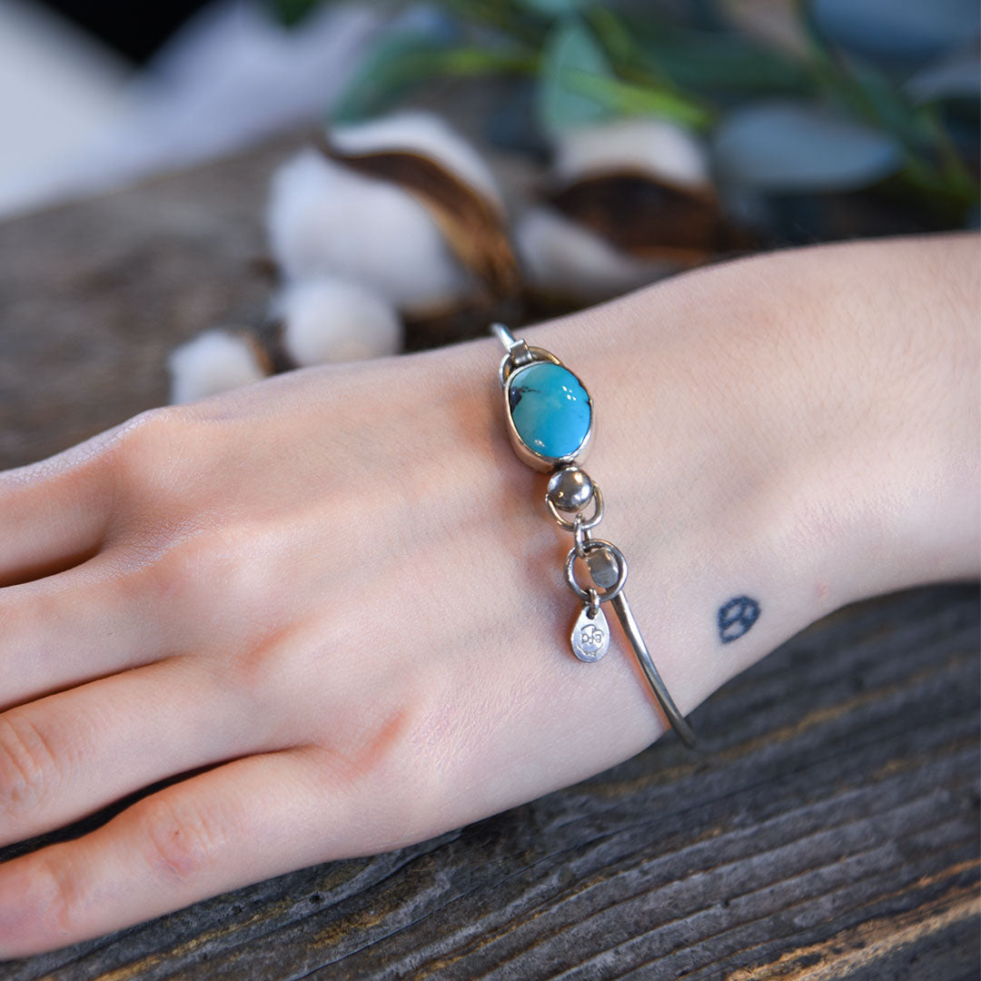 Fox Turquoise Sterling Silver Bracelet – Earth Fusion Designs