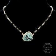 Hubei Turquoise Sterling Silver Mountain View Reversible Necklace
