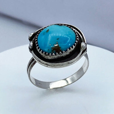Royston Turquoise Sterling Silver Birds Nest Ring