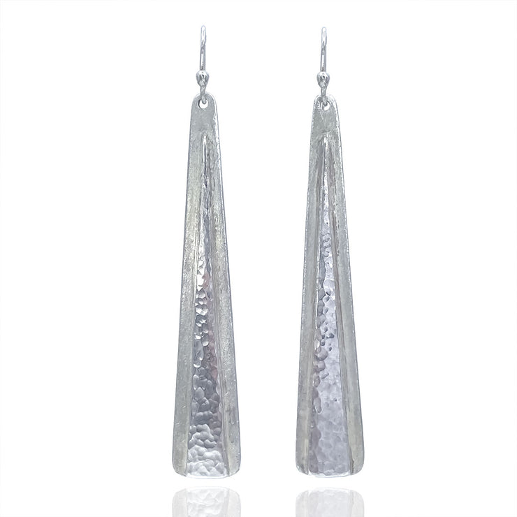 Sterling Silver Double Triangle Earrings
