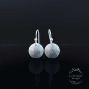Sterling Silver Hammered Disc Earrings