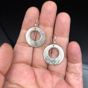Sterling Silver Hoop Drop Earrings Medium Size Comparison