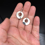 Sterling Silver Hoop Drop Earrings Small Size Comparison