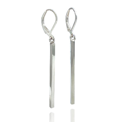 Sterling Silver Modern Stick Earrings