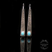 Turquoise Sterling Silver Triangle Earrings