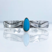 Turquoise and Sterling Silver River Cuff